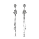 Sterling Silver 925 Earring Embedded With Marcasite Stones