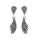 Sterling Silver 925 Earring Embedded With Marcasite Stones