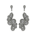 Sterling Silver 925 Earring Embedded With Marcasite Stones