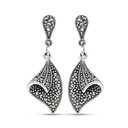 Sterling Silver 925 Earring Embedded With Marcasite Stones