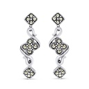 Sterling Silver 925 Earring Embedded With Marcasite Stones