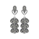 Sterling Silver 925 Earring Embedded With Marcasite Stones