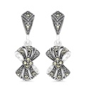 Sterling Silver 925 Earring Embedded With Marcasite Stones