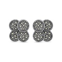 Sterling Silver 925 Earring Embedded With Marcasite Stones