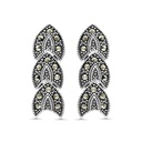 Sterling Silver 925 Earring Embedded With Marcasite Stones