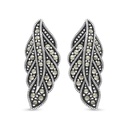 Sterling Silver 925 Earring Embedded With Marcasite Stones