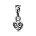 Sterling Silver 925 Pendant Embedded With Marcasite Stones