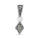 Sterling Silver 925 Pendant Embedded With Marcasite Stones