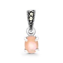 Sterling Silver 925 Pendant Embedded With Natural Pink Shell And Marcasite Stones