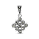 Sterling Silver 925 Pendant Embedded With Marcasite Stones