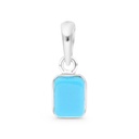 Sterling Silver 925 Pendant Embedded With Natural Processed Turquoise