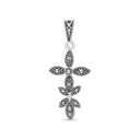 Sterling Silver 925 Pendant Embedded With Marcasite Stones