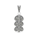 Sterling Silver 925 Pendant Embedded With Marcasite Stones