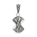 Sterling Silver 925 Pendant Embedded With Marcasite Stones