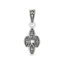 Sterling Silver 925 Pendant Embedded With Marcasite Stones