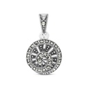 Sterling Silver 925 Pendant Embedded With Marcasite Stones