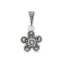 Sterling Silver 925 Pendant Embedded With Marcasite Stones