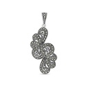 Sterling Silver 925 Pendant Embedded With Marcasite Stones