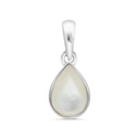 Sterling Silver 925 Pendant Embedded With Natural White Shell