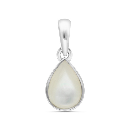 [PND0400000MOPA467] Sterling Silver 925 Pendant Embedded With Natural White Shell