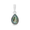 Sterling Silver 925 Pendant Embedded With Natural Blue Shell