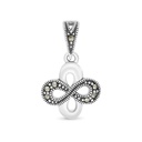 Sterling Silver 925 Pendant Embedded With Marcasite Stones