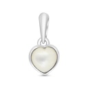 Sterling Silver 925 Pendant Embedded With Natural White Shell