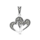 Sterling Silver 925 Pendant Embedded With Marcasite Stones