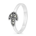 Sterling Silver 925 Ring Embedded With Marcasite Stones