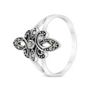 Sterling Silver 925 Ring Embedded With Marcasite Stones