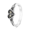 Sterling Silver 925 Ring Embedded With Marcasite Stones