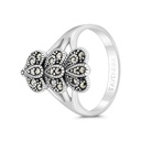 Sterling Silver 925 Ring Embedded With Marcasite Stones