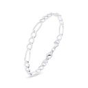 Italian Silver 925 Bracelet, Rhodium Plated For Men