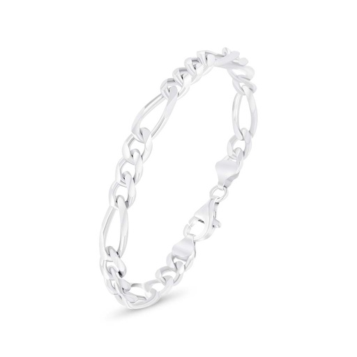 [BRC0100000000B029] Italian Silver 925 Bracelet, Rhodium Plated For Men