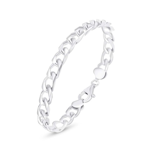 [BRC0100000000B039] Italian Silver 925 Bracelet, Rhodium Plated For Men