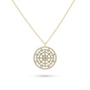 Sterling Silver 925 Necklace Gold Plated Embedded With White CZ