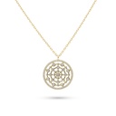 Sterling Silver 925 Necklace Gold Plated Embedded With White CZ