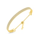 Sterling Silver 925 Bracelet Gold Plated Embedded With White CZ