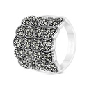 Sterling Silver 925 Ring Embedded With Marcasite Stones 