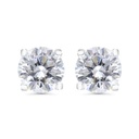 Sterling Silver 925 Earring Gold Plated Embedded With White CZ