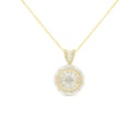 Sterling Silver 925 Necklace Gold Plated Embedded With White CZ