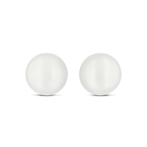 [EAR01PRL00000C096] Sterling Silver 925 Earring Rhodium Plated Embedded With White Shell Pearl