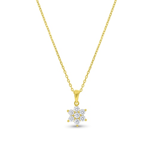 [NCL02WCZ00000B257] Sterling Silver 925 Necklace Rhodium Plated Embedded With White CZ