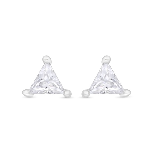 [EAR01WCZ00000C183] Sterling Silver 925 Earring Rhodium Plated Embedded With White CZ