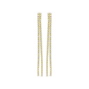 Sterling Silver 925 Earring Gold Plated Embedded With White CZ 
