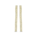 Sterling Silver 925 Earring Gold Plated Embedded With White CZ 