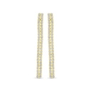 Sterling Silver 925 Earring Gold Plated Embedded With White CZ 