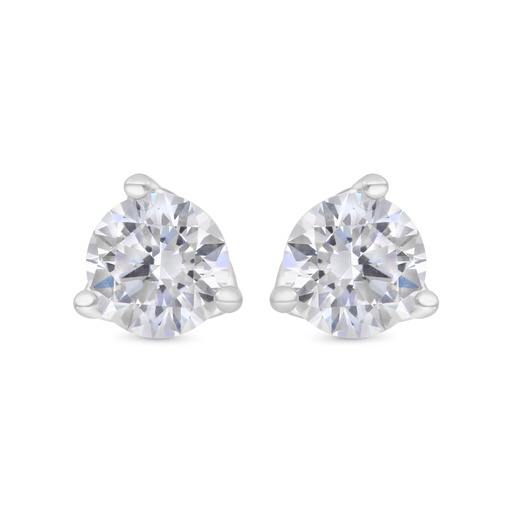 [EAR01CIT00000C192] Sterling Silver 925 Earring Rhodium Plated Embedded With Yellow Zircon 