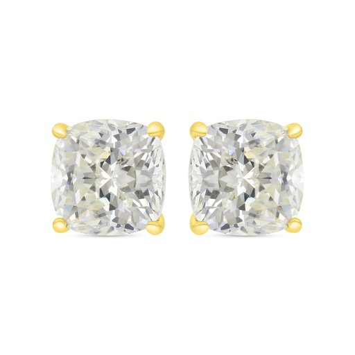[EAR02CIT00000C200] Sterling Silver 925 Earring Gold Plated Embedded With Yellow Zircon 