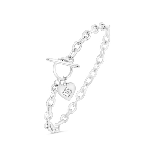 [BRC0100000000B099] Sterling Silver 925 Bracelet Rhodium Plated 